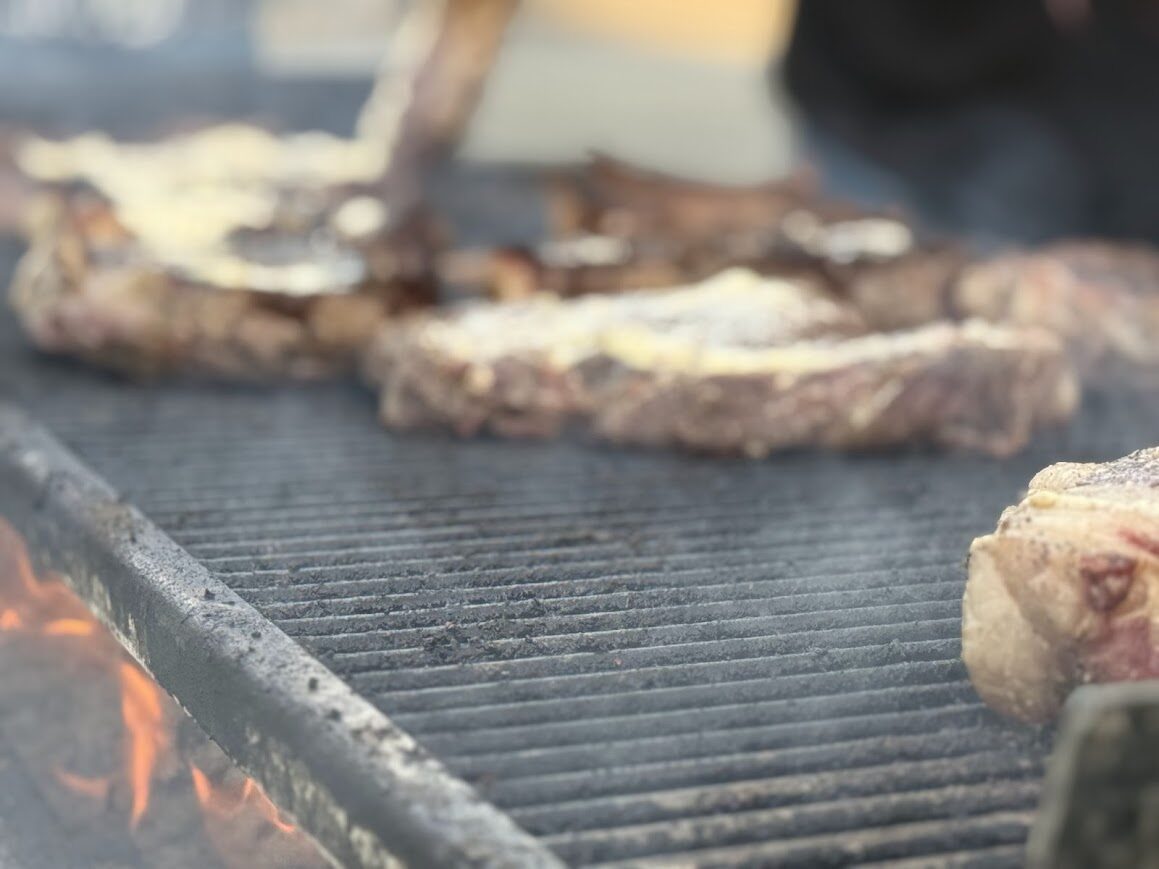 Men at the grill