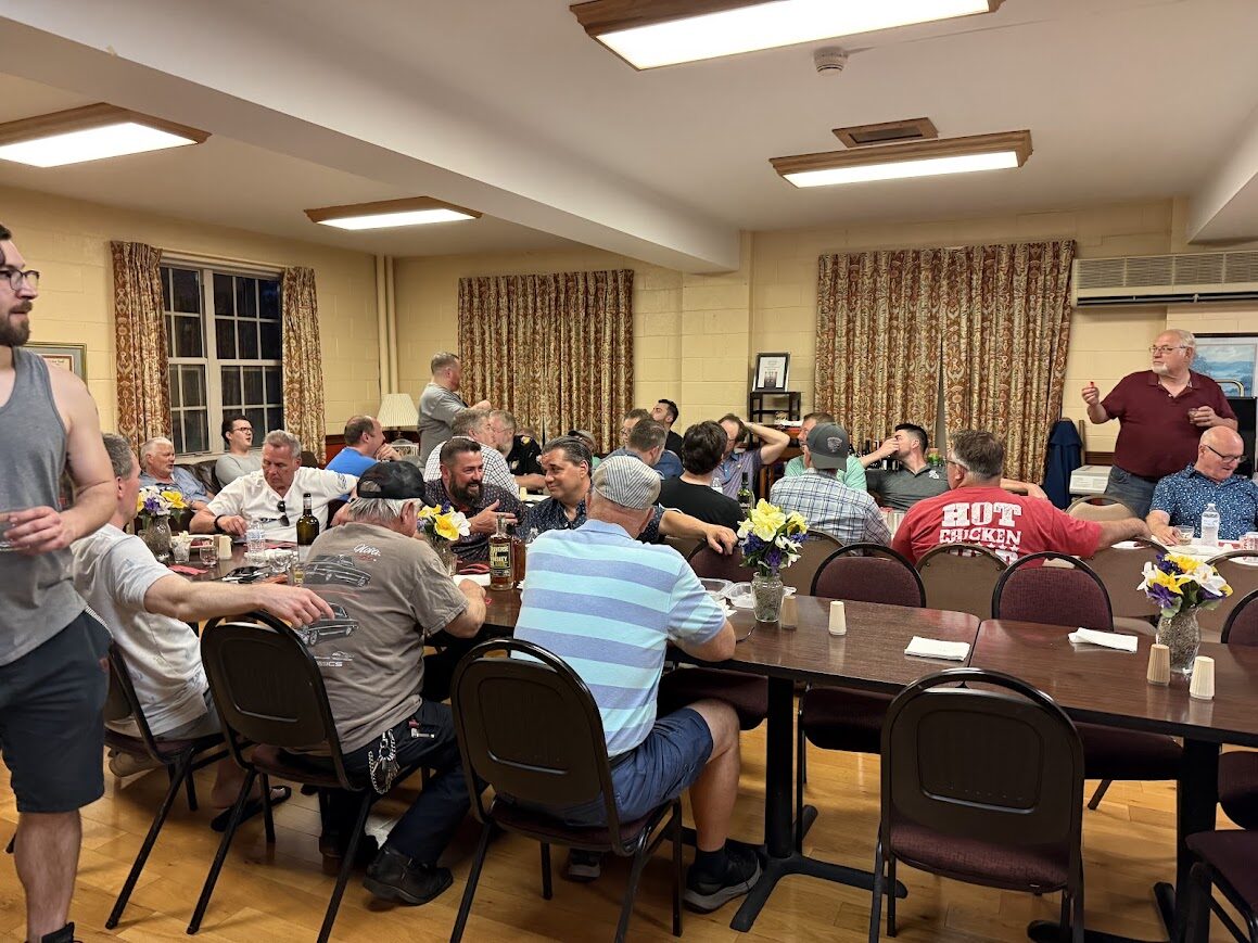 Men at tables